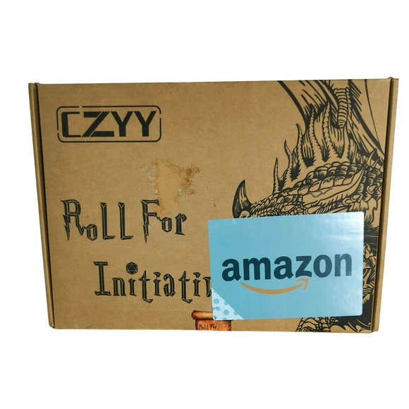 CZYY DND Dungeon Master Screen Faux Leather Embossed, Four-Panel with Pockets - Picture 1 of 6